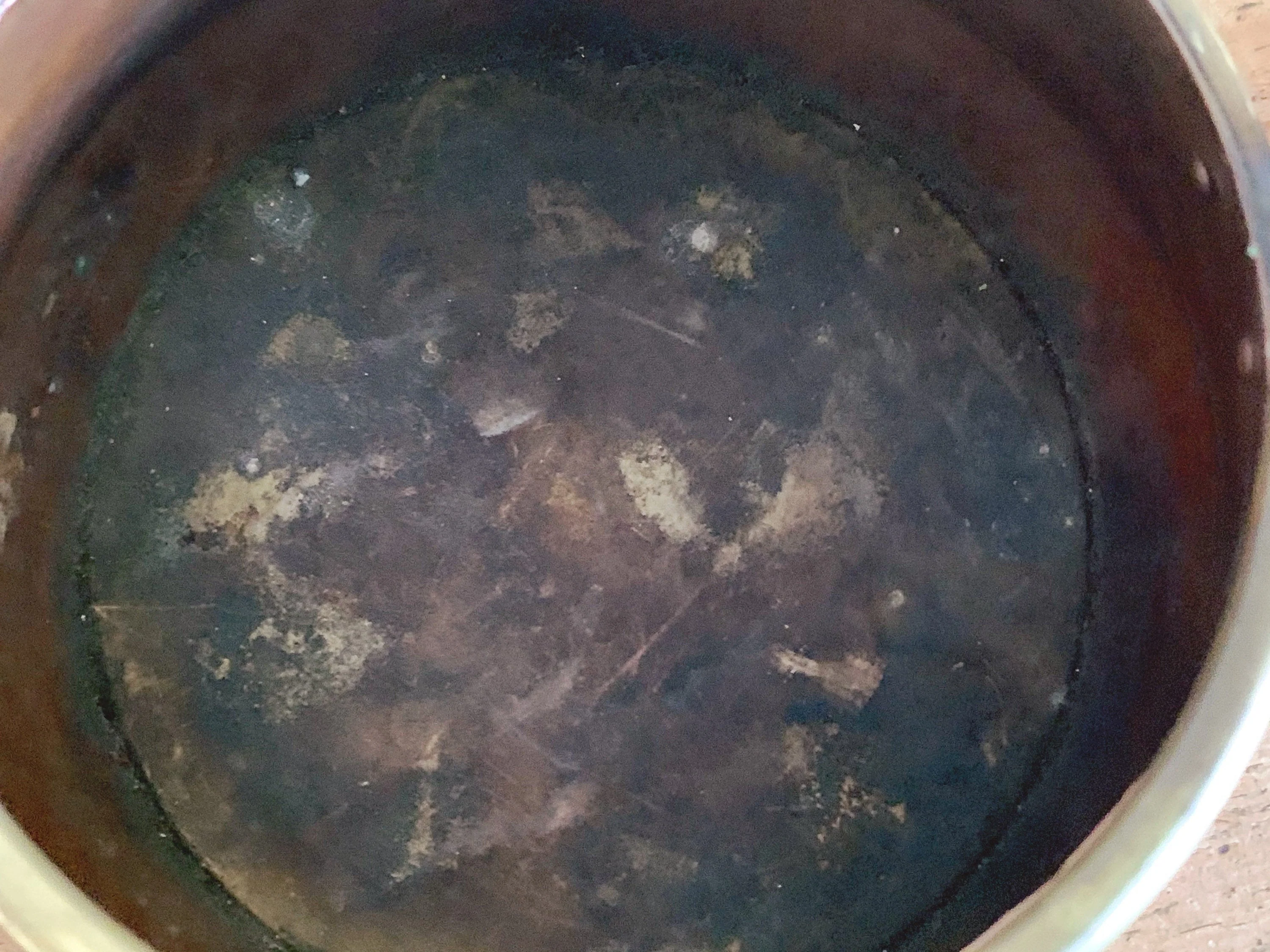 Antique Copper Coal Bucket with Brass Handle and Three Feet | Log Bin Wood Storage Fireplace Decor | Rustic Farmhouse Flower Vase - Image 9