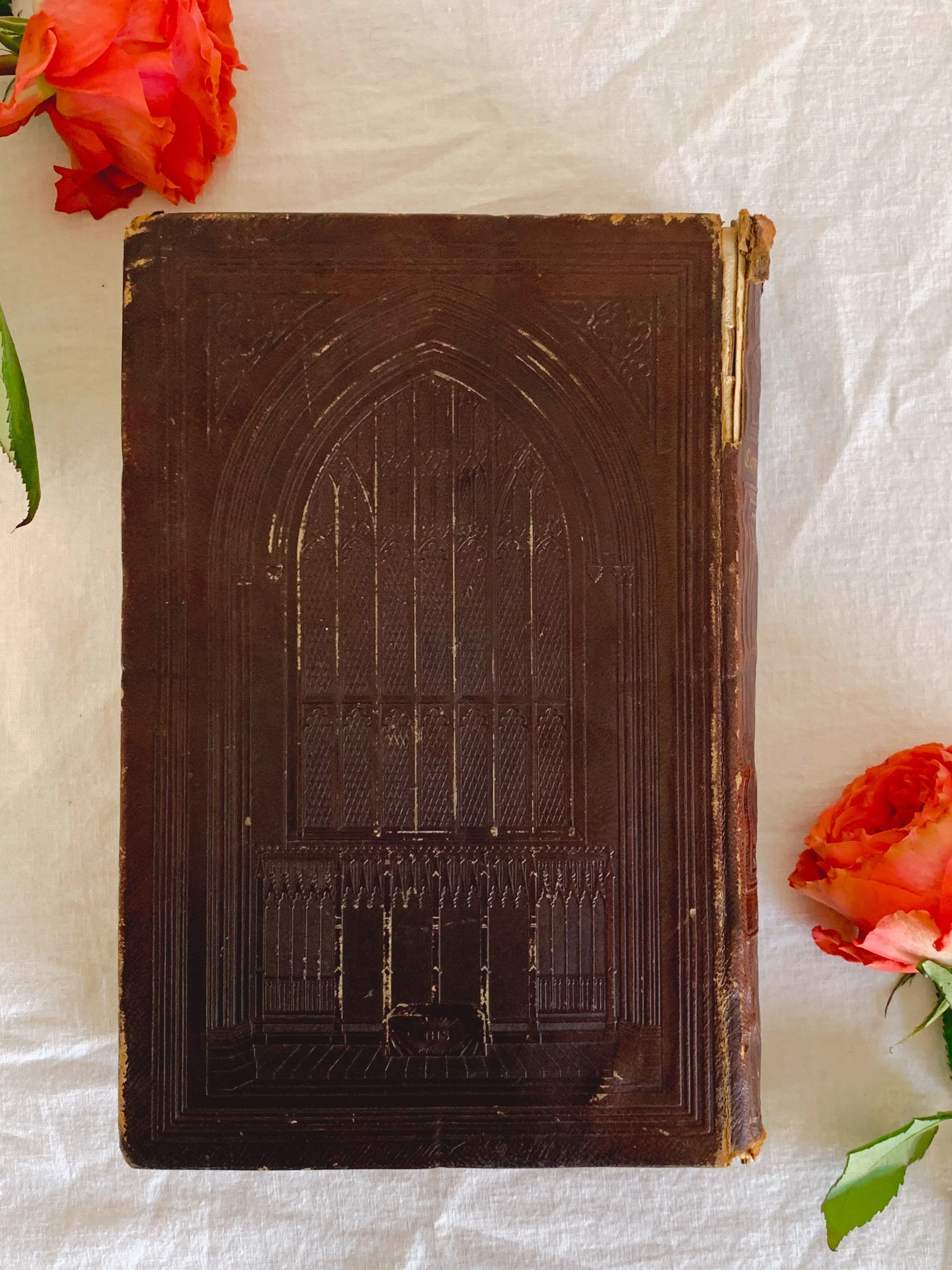 Antique "The Illustrated Book Of Common Prayer" Printed in 1843 Published by New York: H.W. Hewet with Leather Bound Cover - Image 3