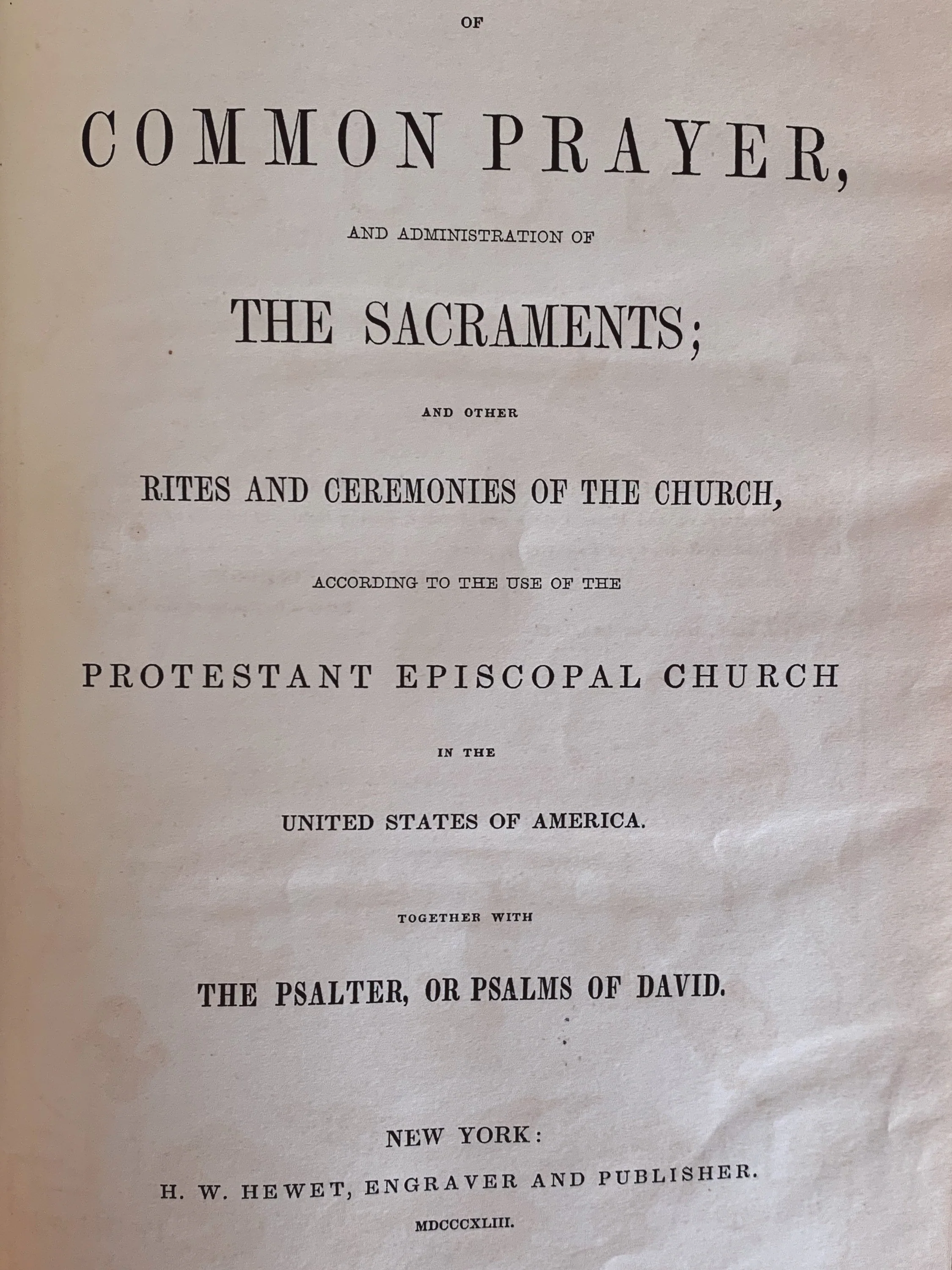 Antique "The Illustrated Book Of Common Prayer" Printed in 1843 Published by New York: H.W. Hewet with Leather Bound Cover - Image 6