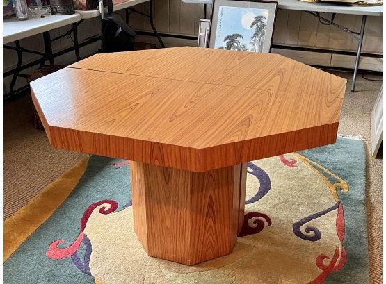 Italian Mid-Century Hexagonal Dining Table | Shipping NOT Free | Vintage MCM Extendable Drop Leaf Table | Dining Room Furniture - Image 3