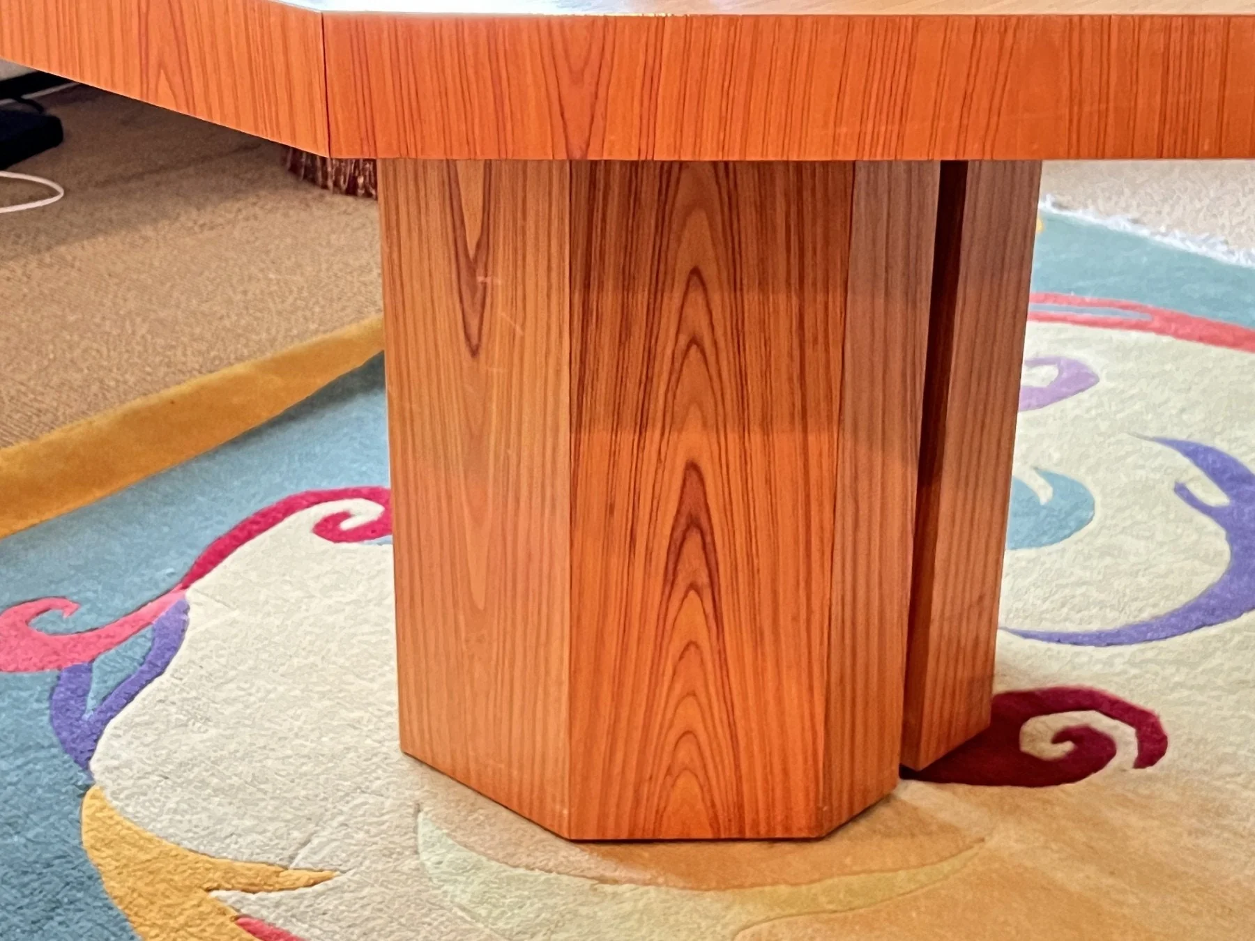 Italian Mid-Century Hexagonal Dining Table | Shipping NOT Free | Vintage MCM Extendable Drop Leaf Table | Dining Room Furniture - Image 5