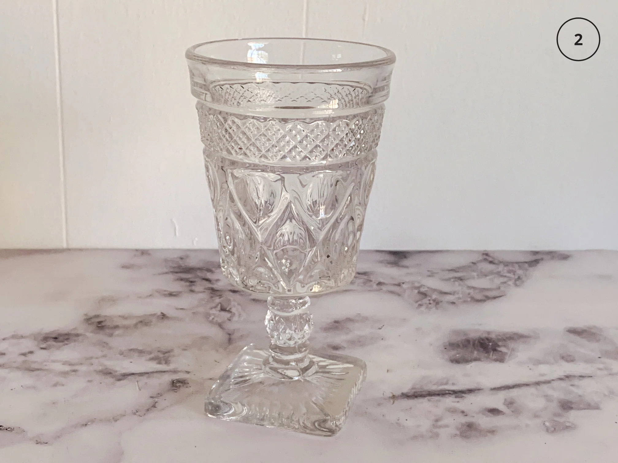 Mix and Match Vintage Pressed Clear Glass Goblets and Tumblers | Mid Century Juice and Water Glasses - Image 4