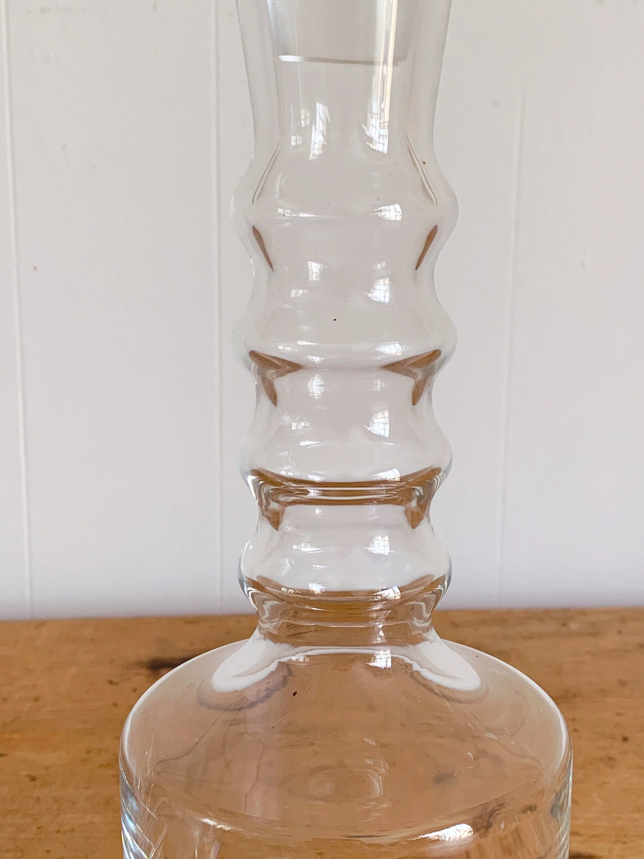 Modern Hand Blown 13" Tall Long Neck Glass Decanter with Stopper | Whiskey Decanter Barware Home Bar Decor | Gift for Him - Image 5