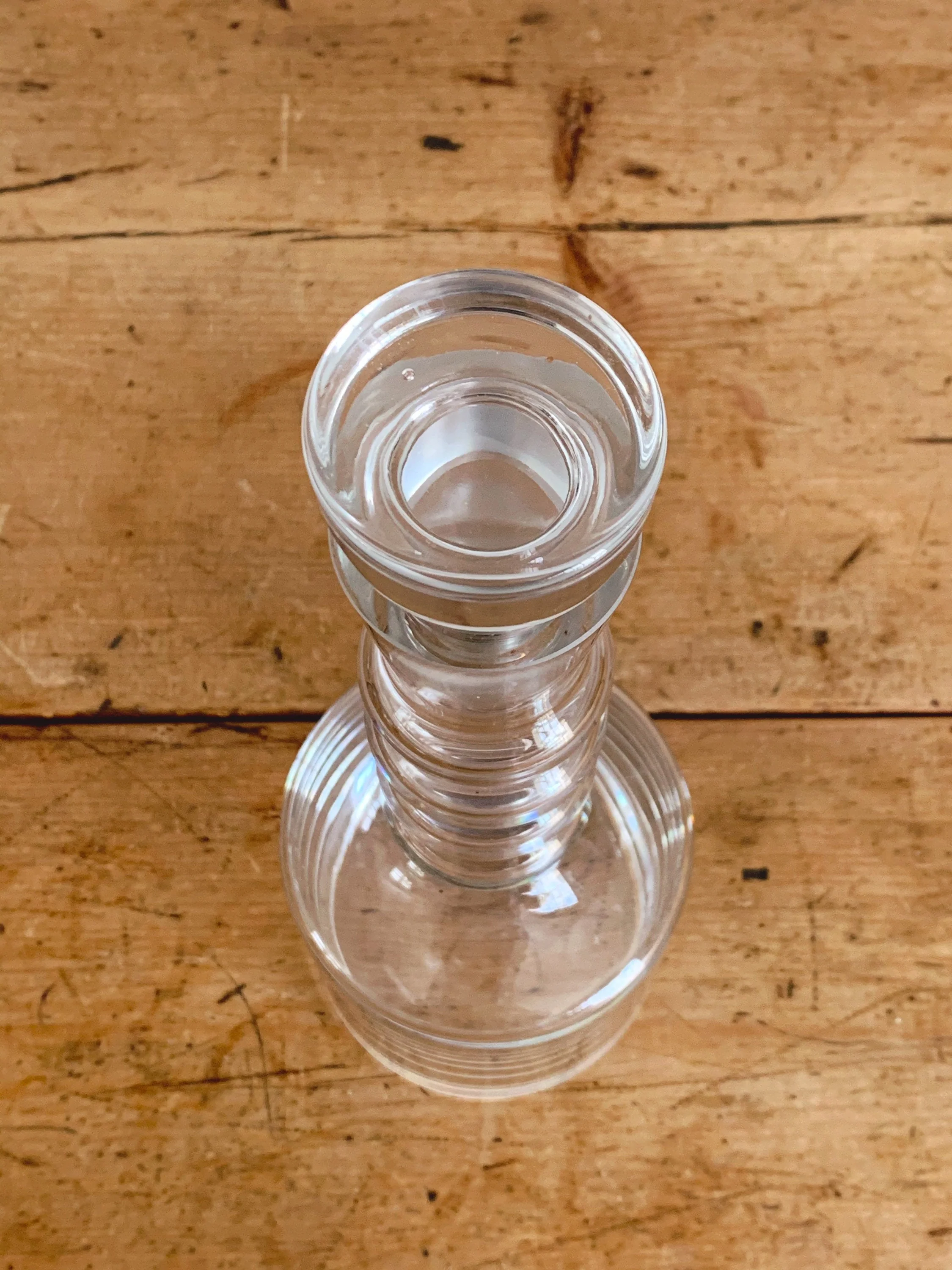 Modern Hand Blown 13" Tall Long Neck Glass Decanter with Stopper | Whiskey Decanter Barware Home Bar Decor | Gift for Him - Image 6