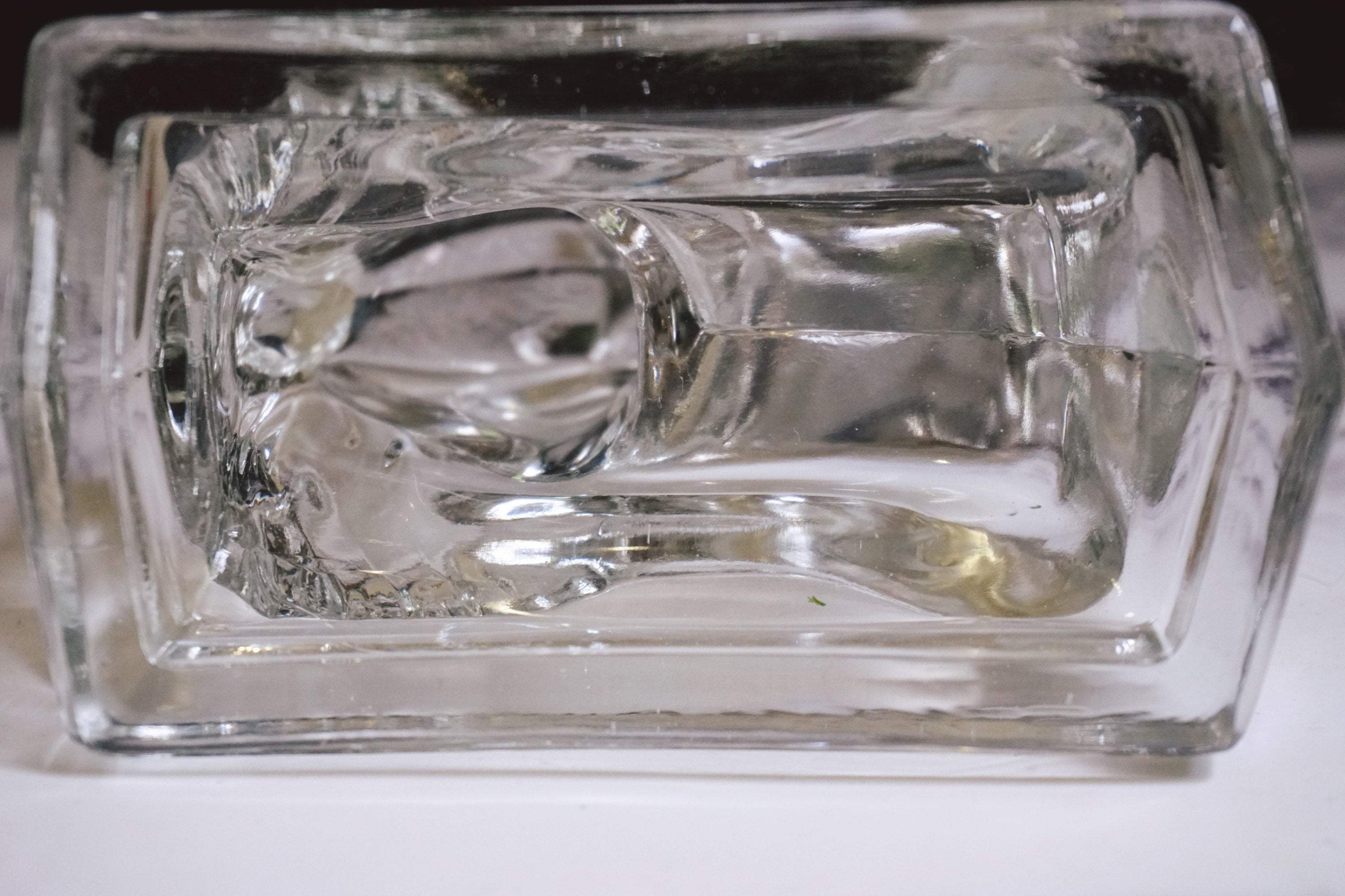 Pair of Vintage 1940s Clear Glass Rearing Horse Bookends By L.E. Smith - Image 10