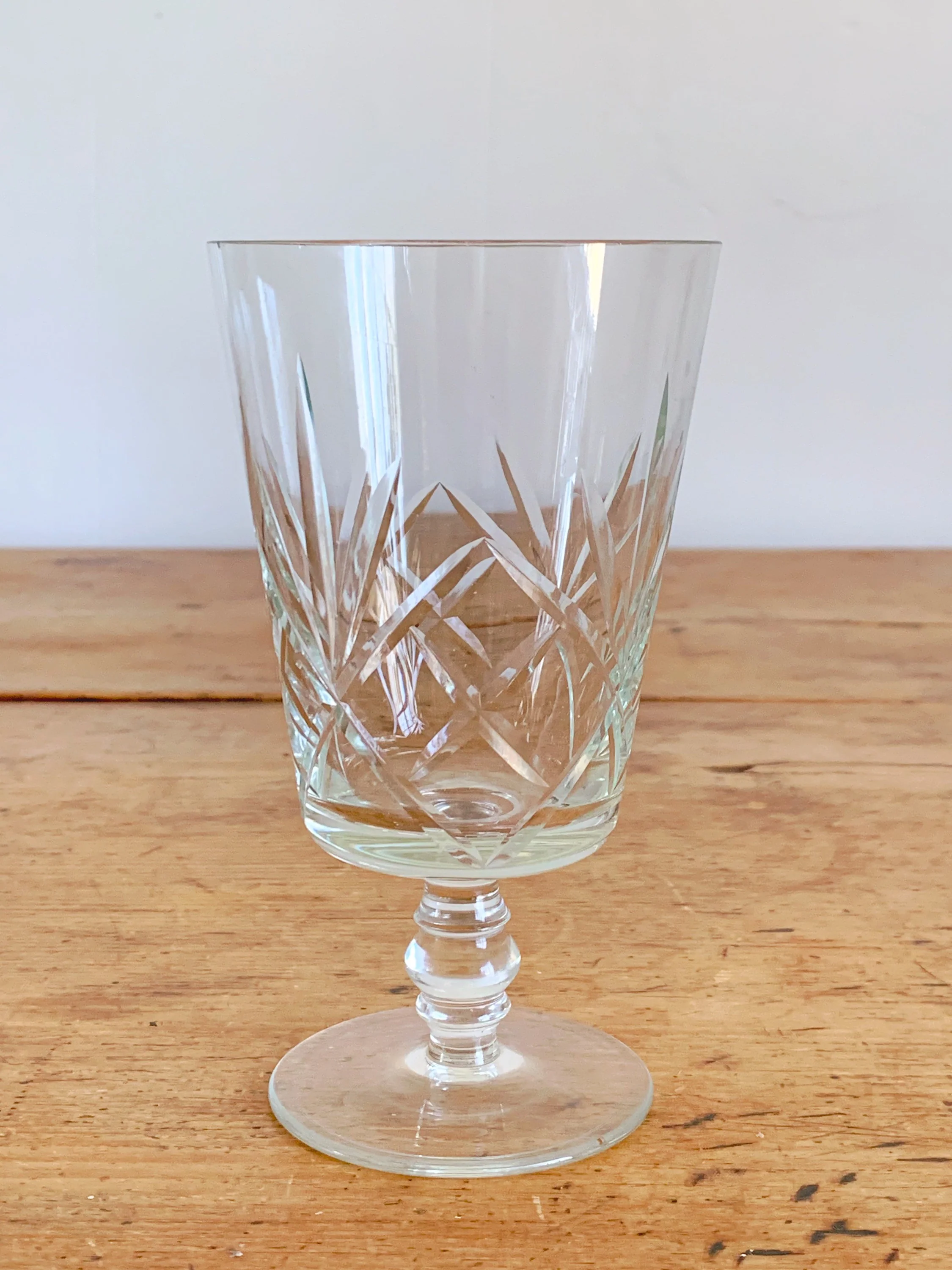 Pair of Vintage Cut Crystal Goblet | Deep Sherbert Dessert Glasses | Craft Cocktail Glasses - Image 3