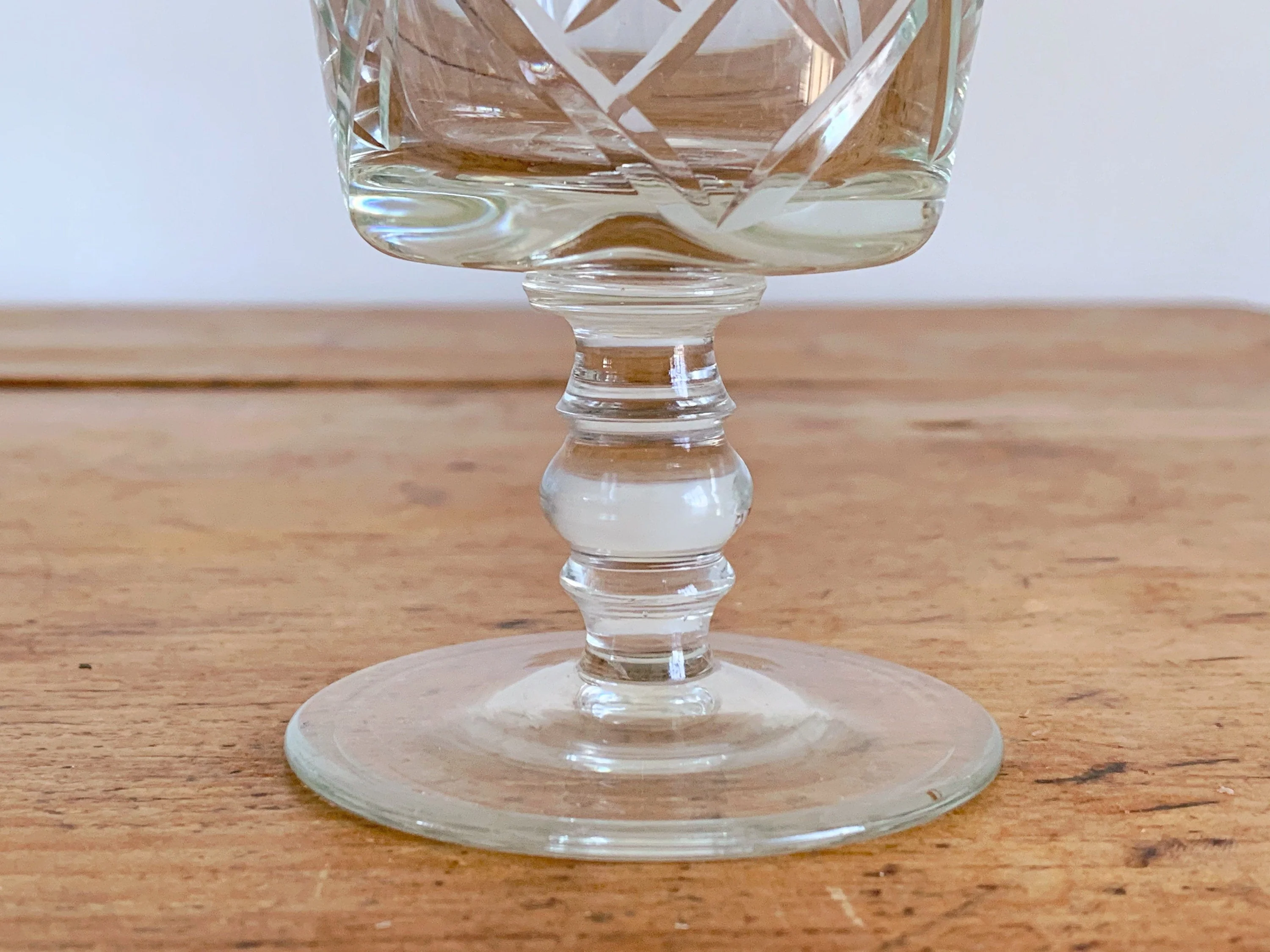 Pair of Vintage Cut Crystal Goblet | Deep Sherbert Dessert Glasses | Craft Cocktail Glasses - Image 5