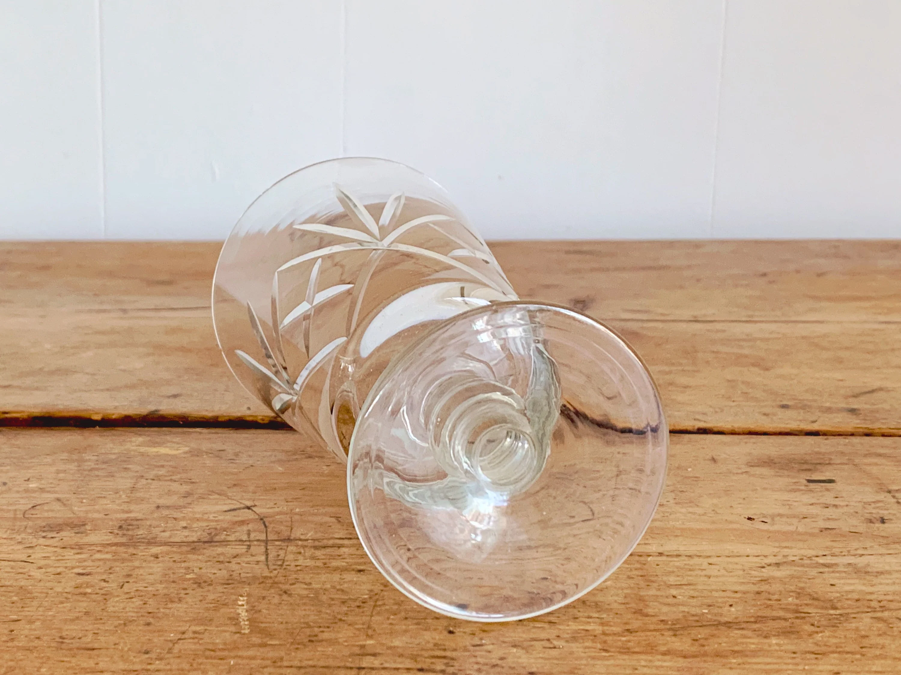 Pair of Vintage Cut Crystal Goblet | Deep Sherbert Dessert Glasses | Craft Cocktail Glasses - Image 7