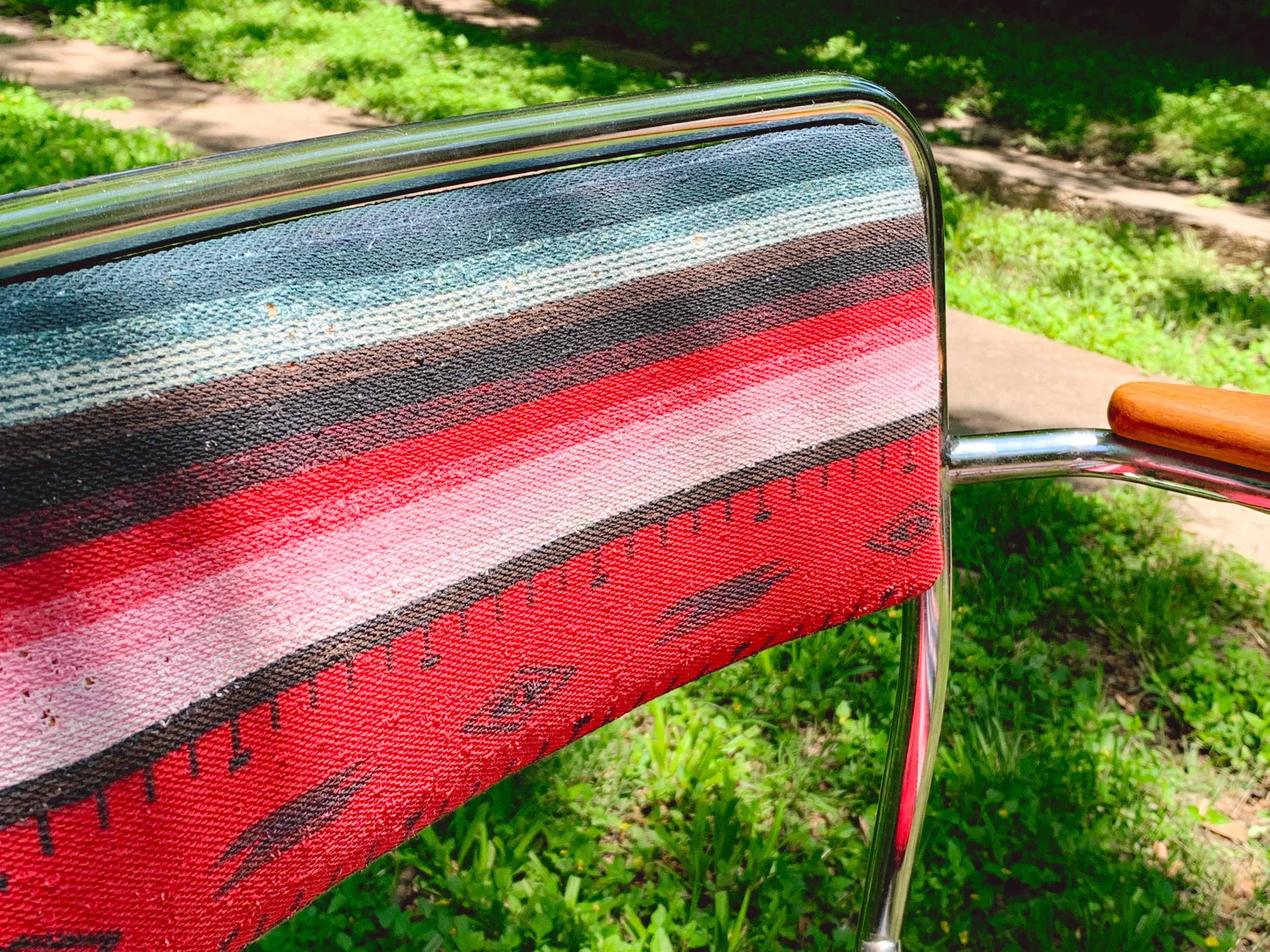 Set of 4 Mid Century Modern Dining Chairs or Office Chairs with Vintage Southwestern Print Upholstery | Dining Furniture | SHIPPING NOT FREE - Image 5