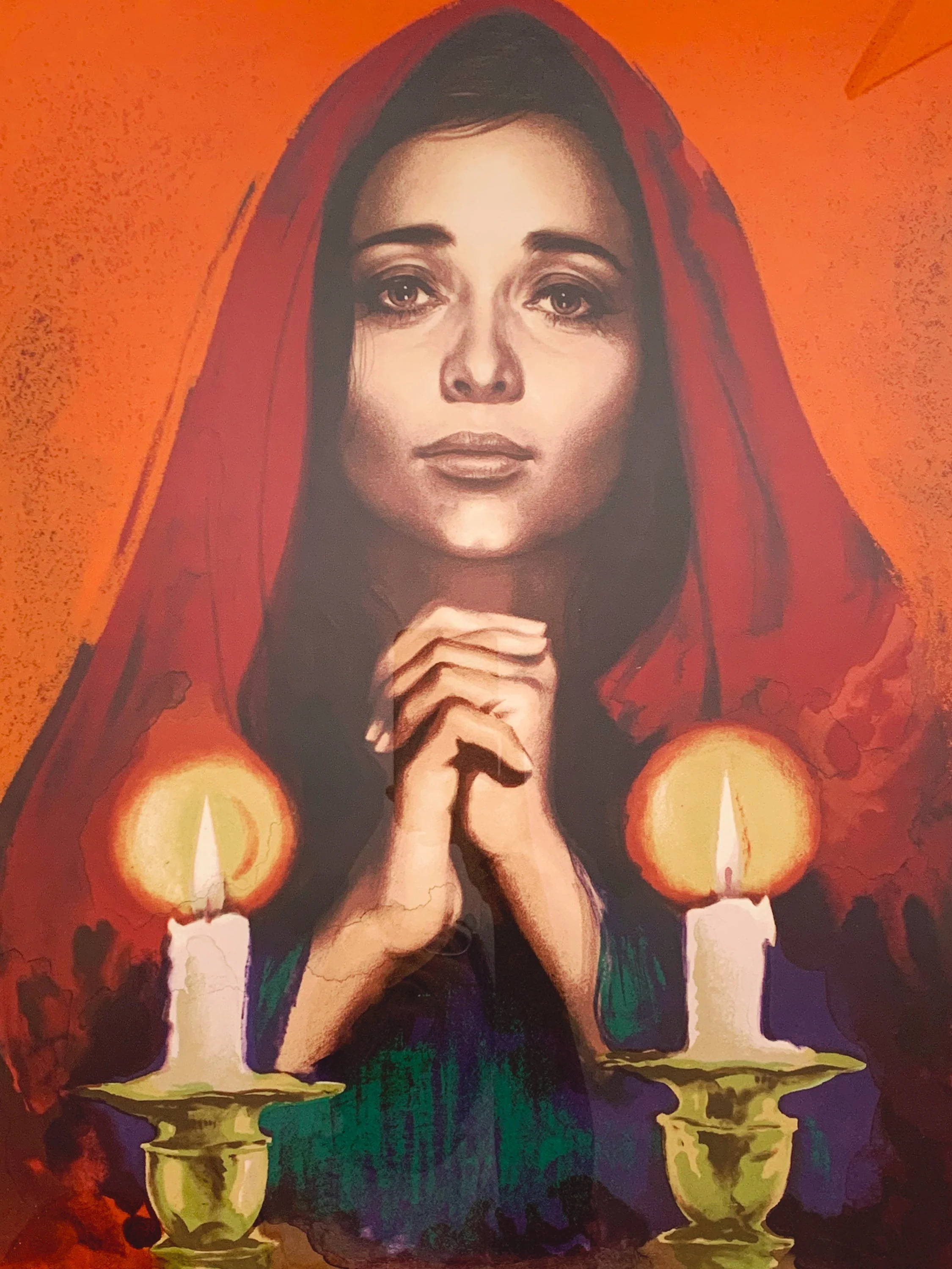 Vintage Circa 1975 "Shabbas Candles XIV A" Lithograph by Sandu Liberman | Signed and Numbered AP - Image 3