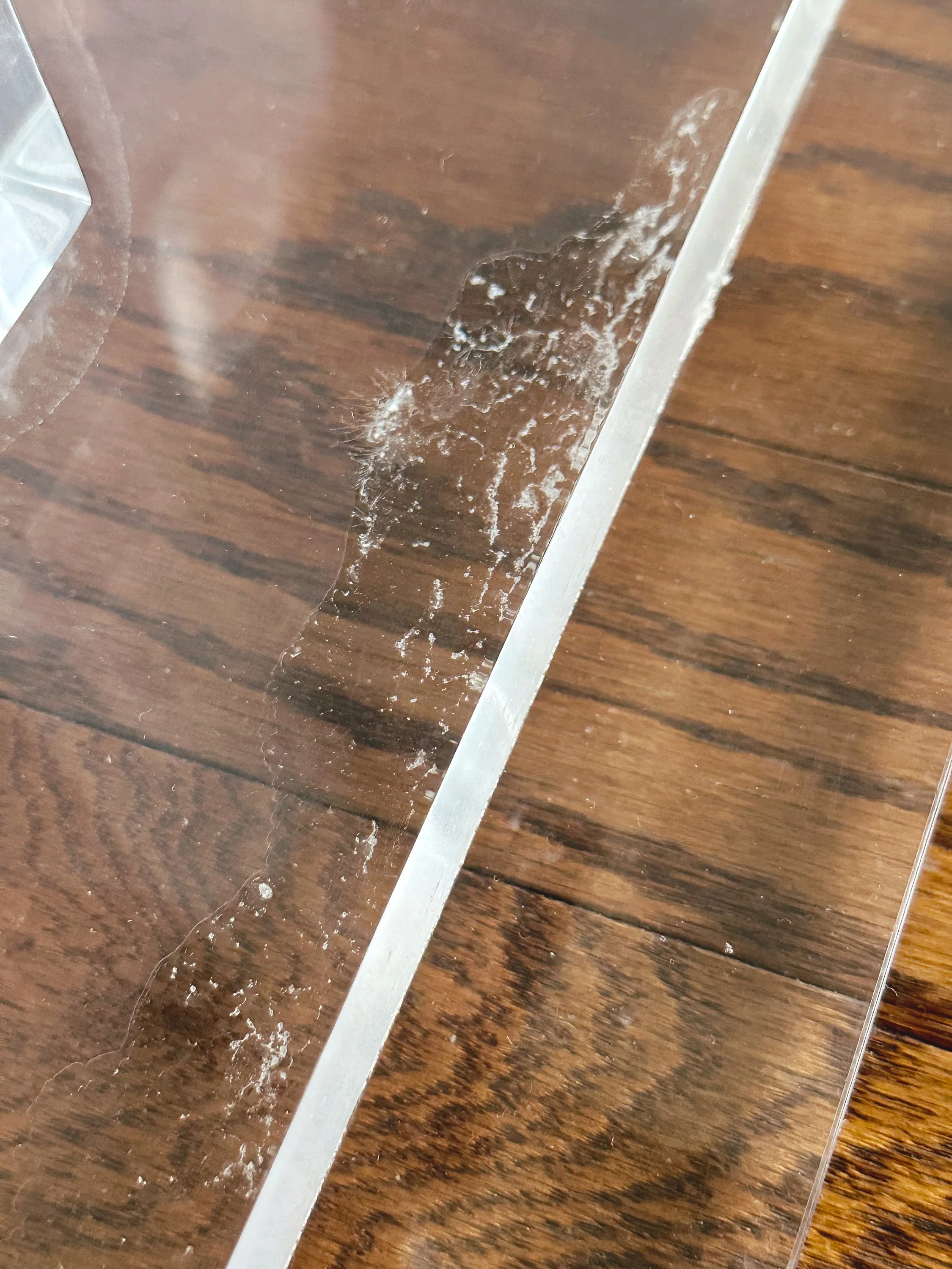 Vintage Clear Acrylic Accent Table | Modern Stacked Lucite Living Room Side Table | Bedroom Furniture End Table | SHIPPING NOT FREE - Image 10