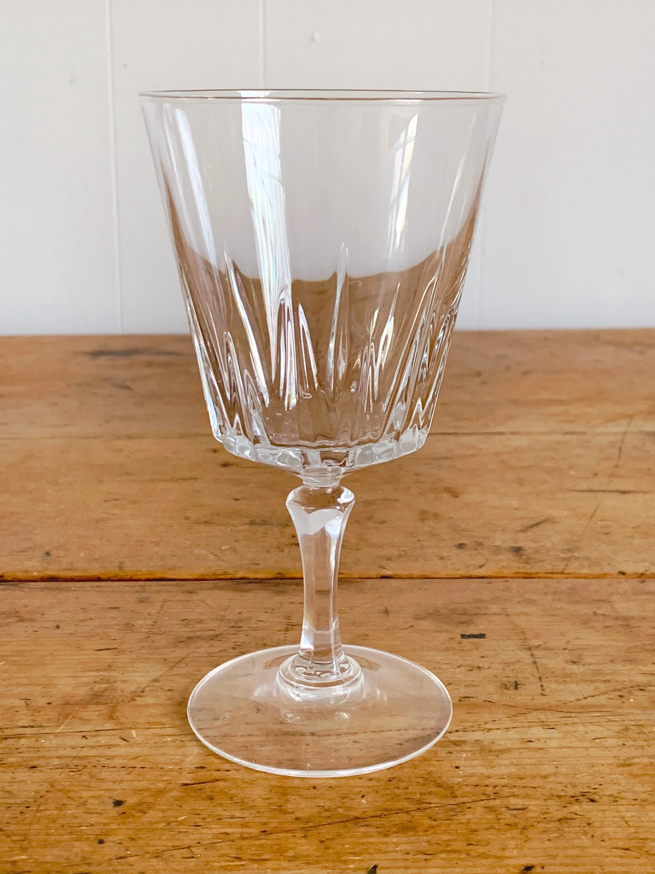 Vintage Clear Crystal Wine Goblets, Water Goblets or Juice Glasses | Set of 2 or 4 - Image 4