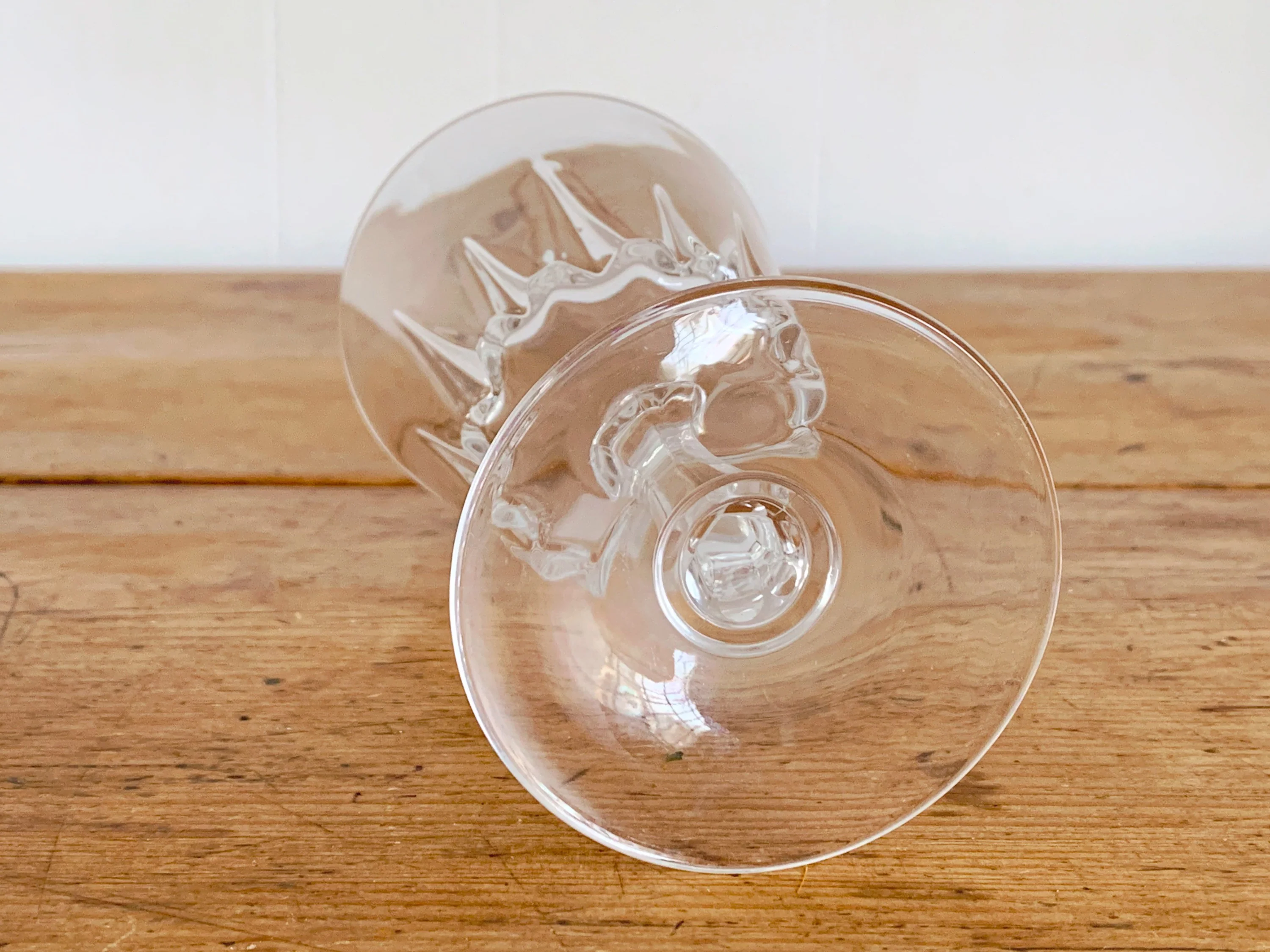 Vintage Clear Crystal Wine Goblets, Water Goblets or Juice Glasses | Set of 2 or 4 - Image 7