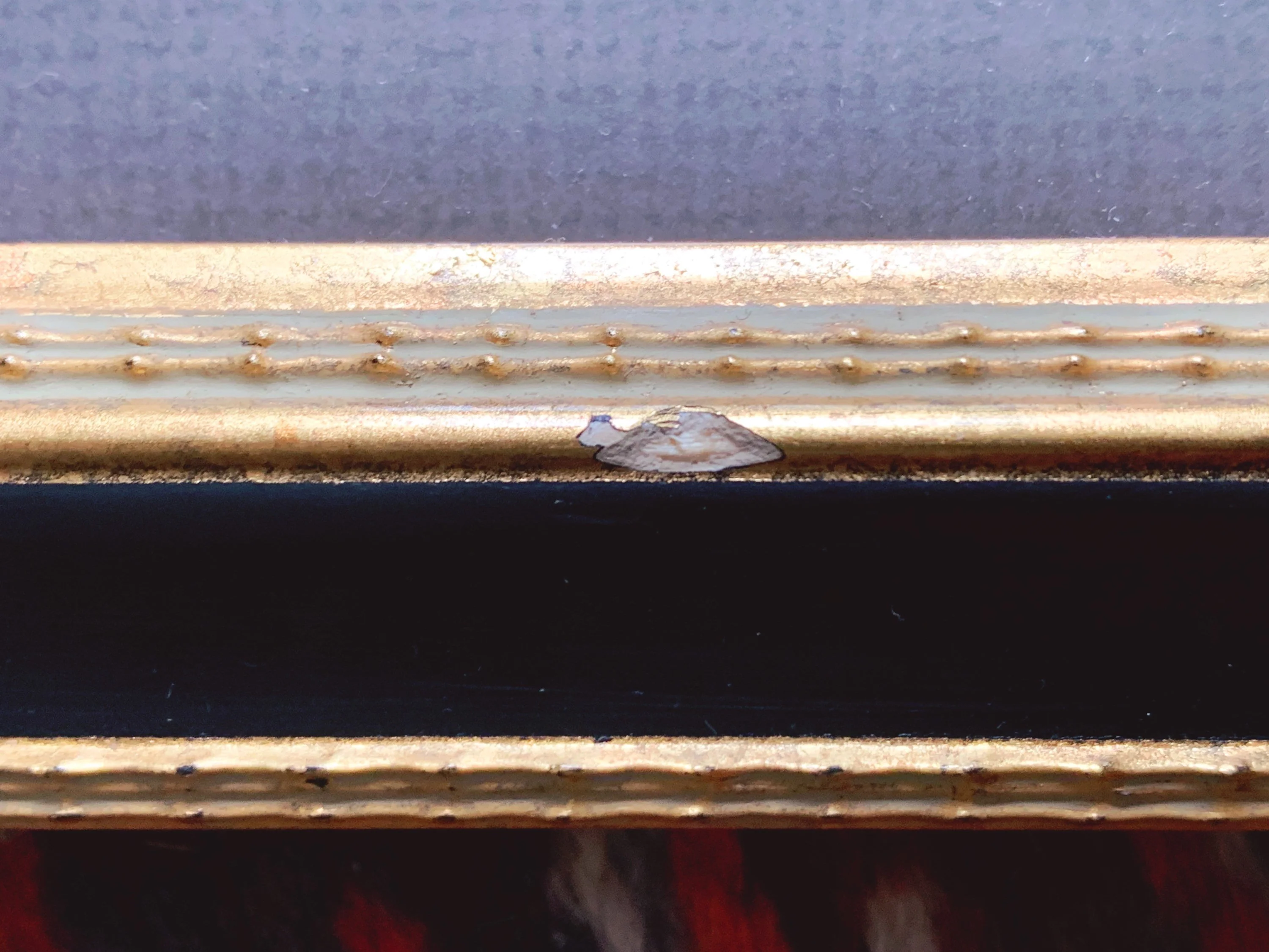 Vintage Hand Painted Egyptian Papyrus Painting in Black and Gold Wooden Frame | Collectible Art of Great Sphinx of Giza Pyramids Hieroglyphs - Image 9