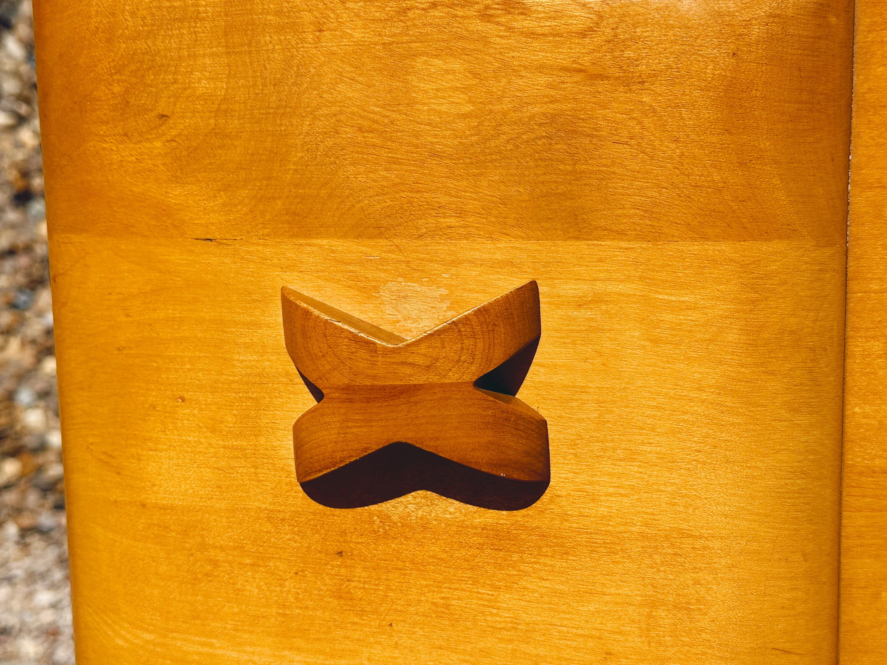 Vintage Mid Century Modern 1940s Heywood Wakefield "Rio" 4-Drawer Tallboy Dresser | SHIPPING NOT FREE | Bedroom Furniture Chest of Drawers - Image 4