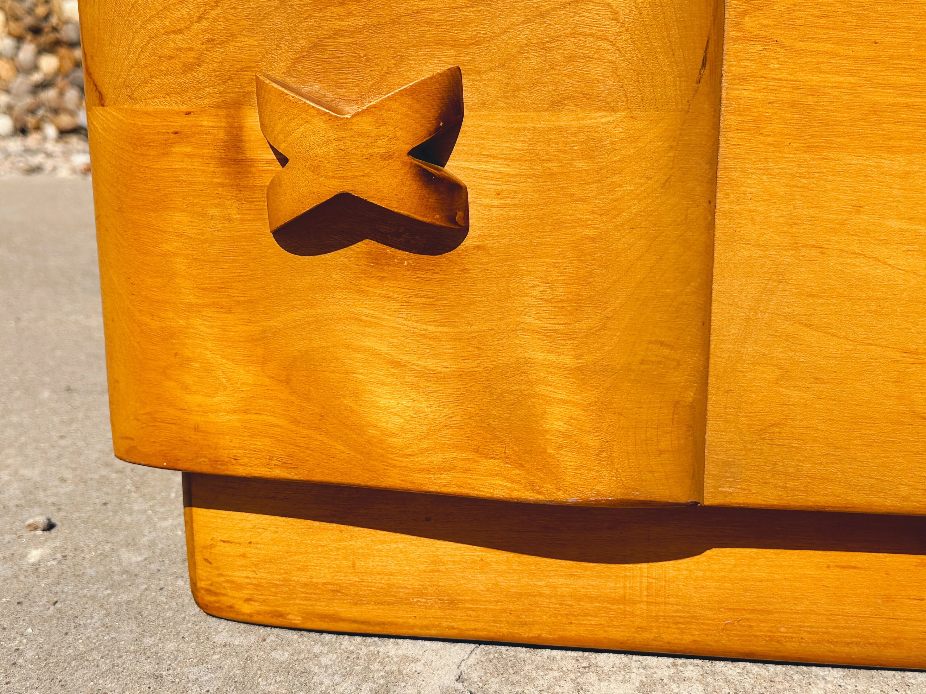 Vintage Mid Century Modern 1940s Heywood Wakefield "Rio" 4-Drawer Tallboy Dresser | SHIPPING NOT FREE | Bedroom Furniture Chest of Drawers - Image 5