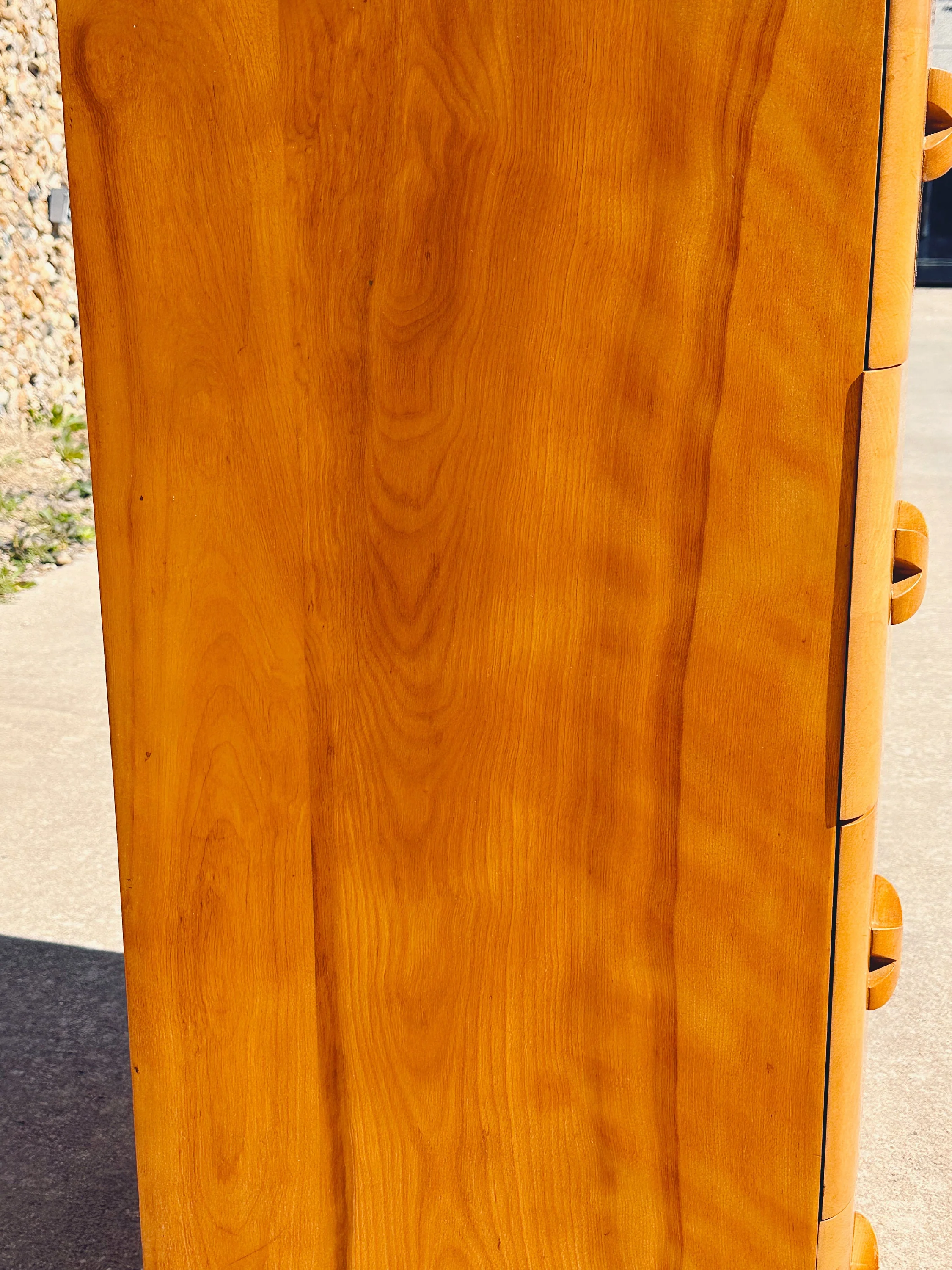 Vintage Mid Century Modern 1940s Heywood Wakefield "Rio" 4-Drawer Tallboy Dresser | SHIPPING NOT FREE | Bedroom Furniture Chest of Drawers - Image 6