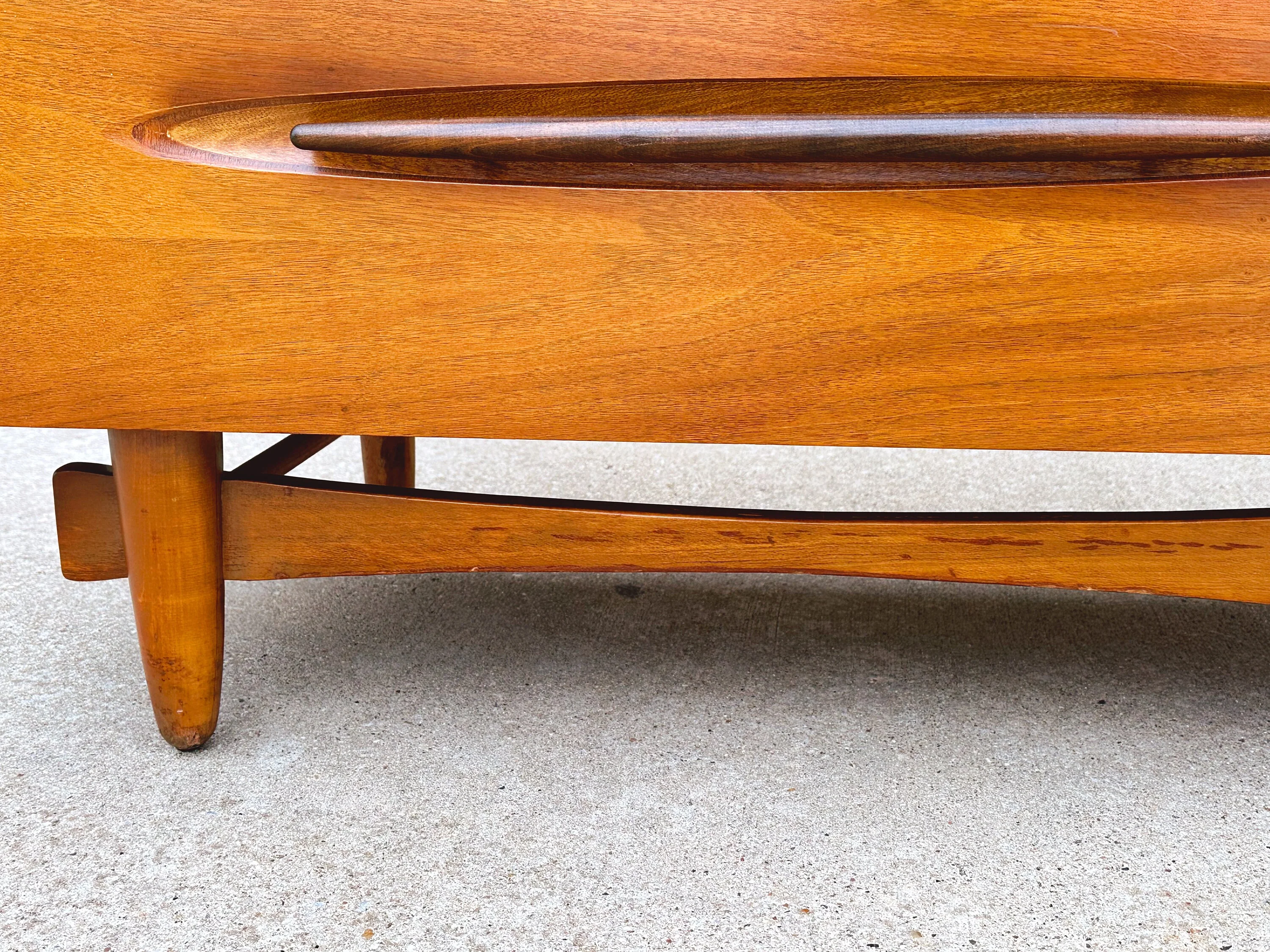 Vintage Mid Century Modern 5-Drawer Tallboy Dresser by Ward Furniture Mfg Co | SHIPPING NOT FREE | Bedroom Furniture Chest of Drawers - Image 8