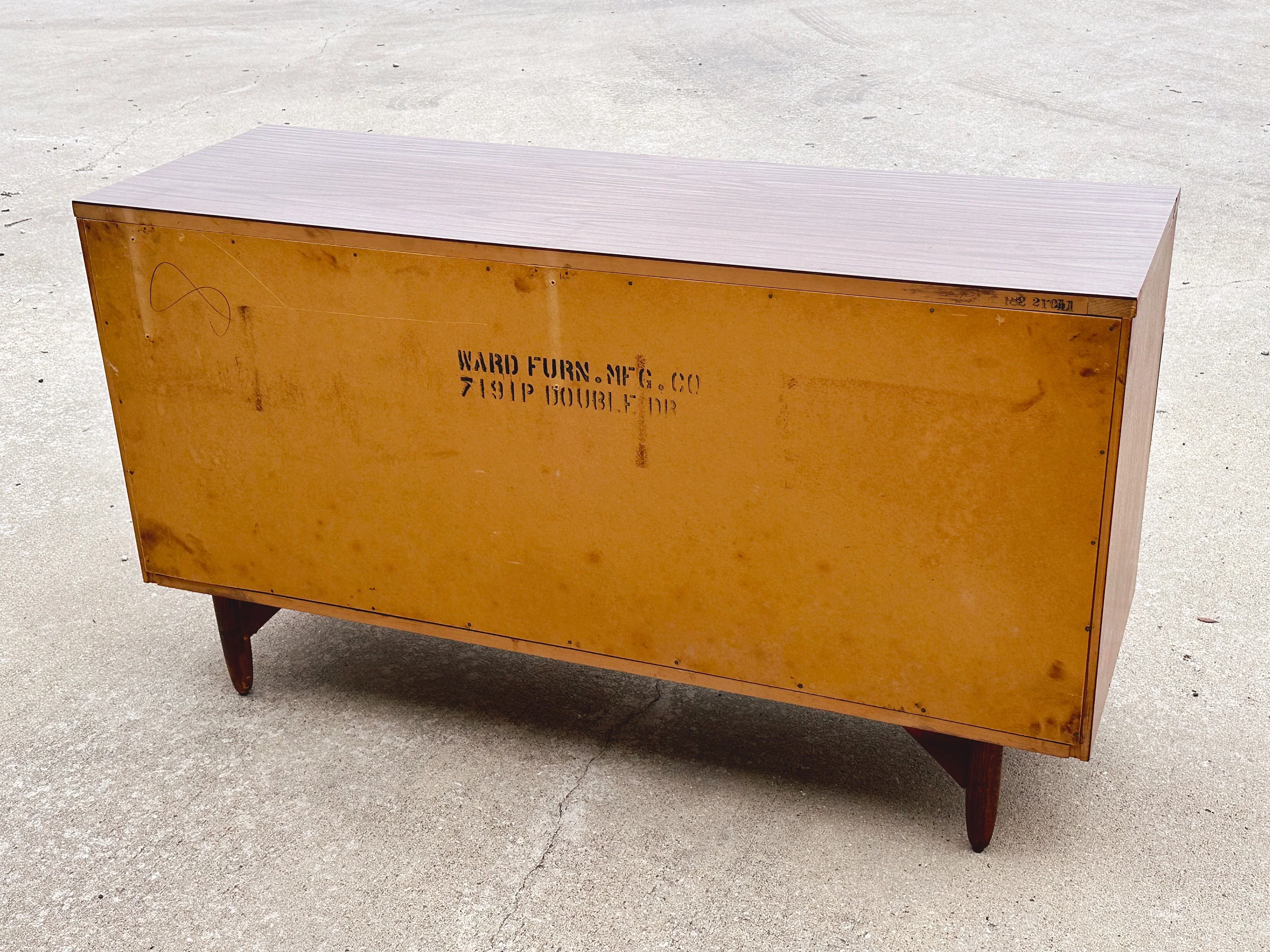 Vintage Mid Century Modern 6-Drawer Lowboy Dresser by Ward Furniture Mfg Co | SHIPPING NOT FREE | Bedroom Furniture Chest of Drawers - Image 10