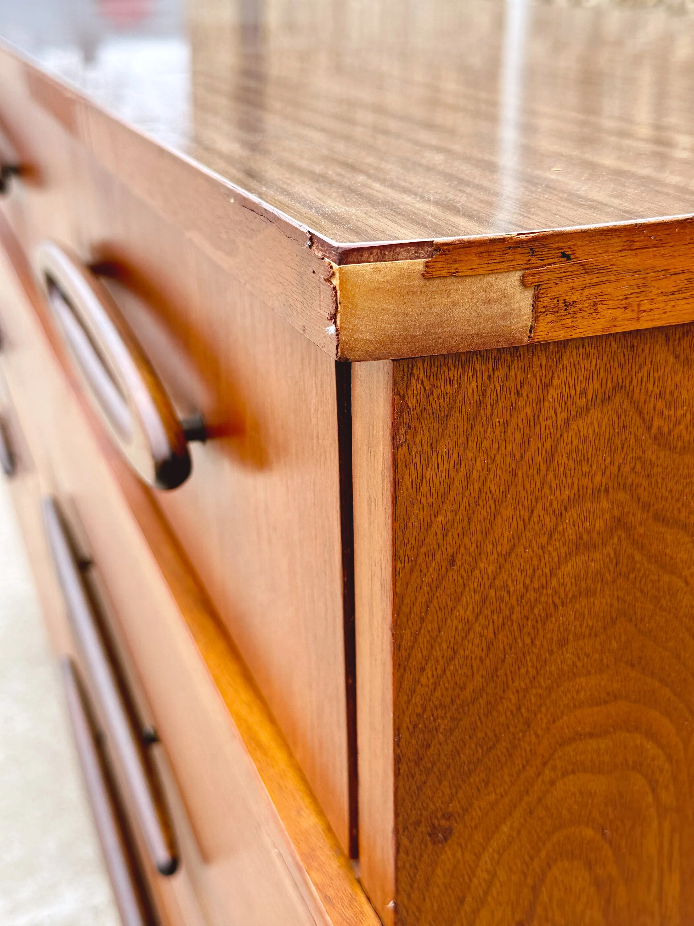 Vintage Mid Century Modern 6-Drawer Lowboy Dresser by Ward Furniture Mfg Co | SHIPPING NOT FREE | Bedroom Furniture Chest of Drawers - Image 8