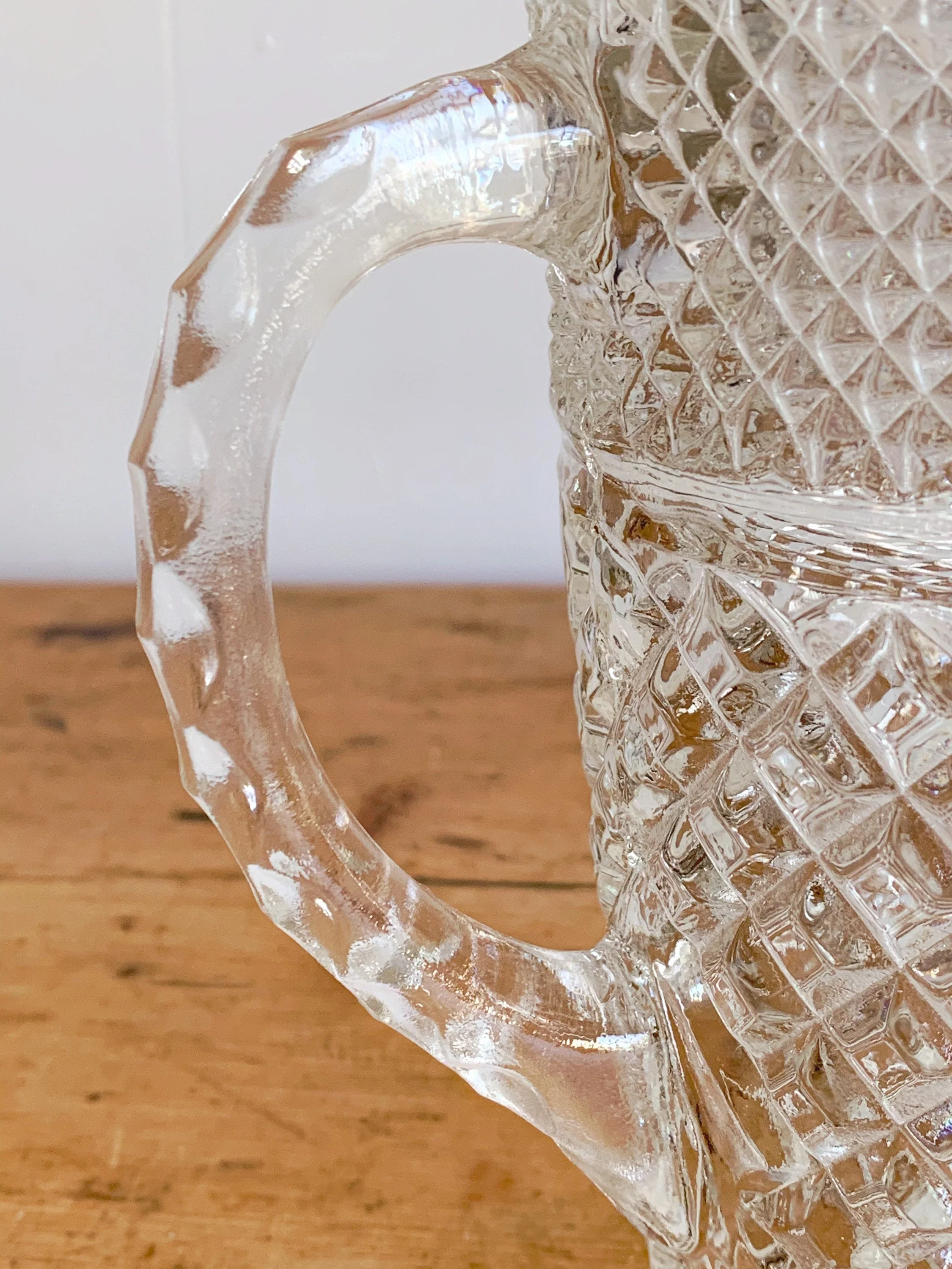 Vintage Pressed Glass Wexford Pitcher, Goblets and Highball Glasses | Mid Century Anchor Hocking Hollywood Regency Juice and Water Glass - Image 9