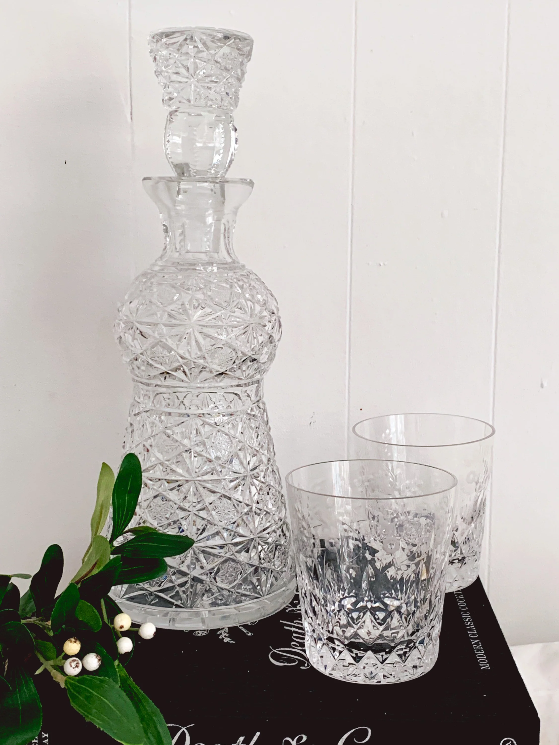 Vintage Rogaska Crystal Double Old Fashioned Glasses in Gallia Pattern | Etched Whisky Rocks Glasses Barware | Set of 2, 4 or 6 - Image 3
